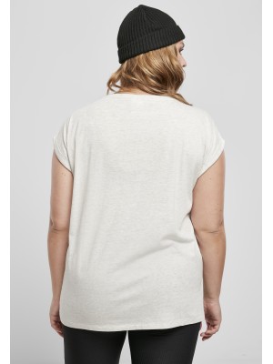 Дамска тениска в светлосиво Urban Classics Ladies Extended Shoulder