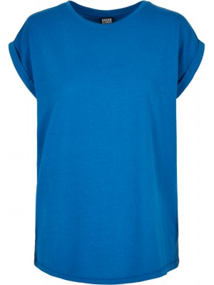 Дамска тениска в ярко син цвят Urban Classics Ladies Extended Shoulder Tee sporty blue 