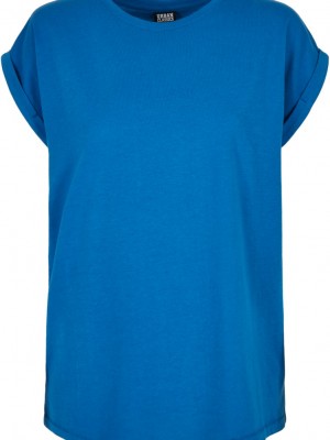 Дамска тениска в ярко син цвят Urban Classics Ladies Extended Shoulder Tee sporty blue 