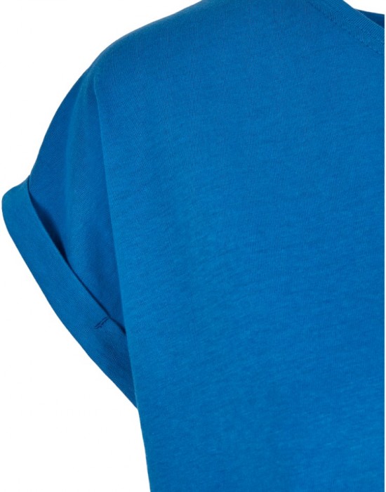 Дамска тениска в ярко син цвят Urban Classics Ladies Extended Shoulder Tee sporty blue, Жени - Lit.bg