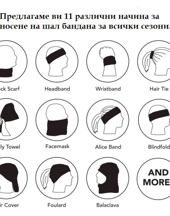 Бандана шал HoodStyle Bandana Stars, Аксесоари - Lit.bg