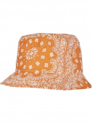 Шапка идиотка в оранжев бандана дизайн Bandana Print Bucket Hat 