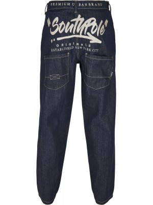 Мъжки дънки в индиго цвят Southpole Script Denim raw indigo 