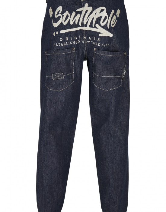 Мъжки дънки в индиго цвят Southpole Script Denim raw indigo, Мъже - Lit.bg