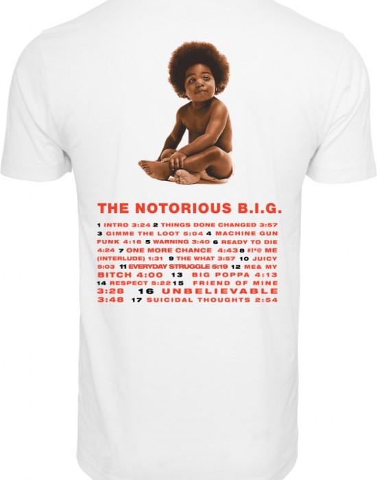 Мъжка тениска в бял цвят Mister Tee Biggie Ready To Die Tracklist, Тениски - Lit.bg Мъжка тениска в бял цвят Mister Tee Biggie Ready To Die Tracklist, Мъже - Lit.bg