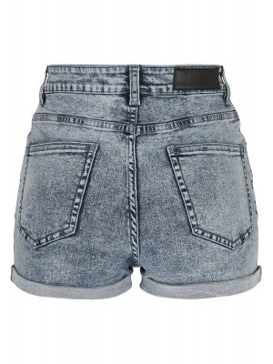 Дамски къси дънкови панталони в светлосин цвят Urban Classics 5 Pocket Shorts light skyblue acid washed 