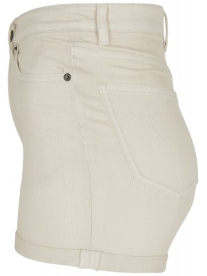Дамски къси дънкови панталони в пясъчен цвят Urban Classics 5 Pocket Shorts 