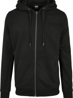 Мъжки суичър в черен цвят Urban Classics Basic Terry Zip Hoody 