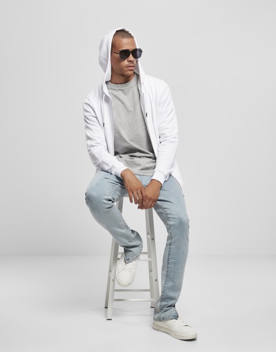 Мъжки суичър в бял цвят Urban Classics Basic Terry Zip Hoody, Суичъри с цип - Lit.bg Мъжки суичър в бял цвят Urban Classics Basic Terry Zip Hoody, Мъже - Lit.bg