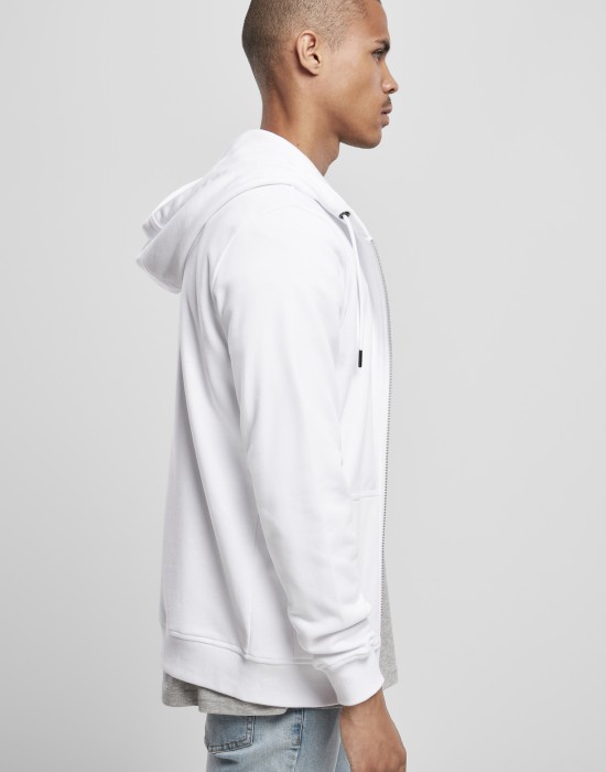 Мъжки суичър в бял цвят Urban Classics Basic Terry Zip Hoody, Суичъри с цип - Lit.bg Мъжки суичър в бял цвят Urban Classics Basic Terry Zip Hoody, Мъже - Lit.bg
