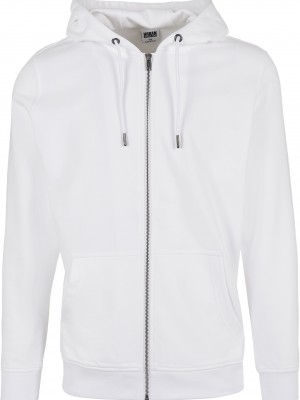 Мъжки суичър в бял цвят Urban Classics Basic Terry Zip Hoody 