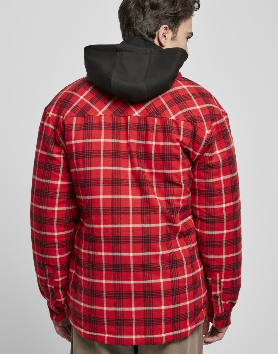 Мъжко яке в червено каре Urban Classics Plaid Quilted Shirt Jacket, Якета Пролет / Есен - Lit.bg Мъжко яке в червено каре Urban Classics Plaid Quilted Shirt Jacket, Мъже - Lit.bg
