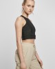 Дамски спортен къс топ Urban Classics Cropped Shiny Rib, Жени - Lit.bg