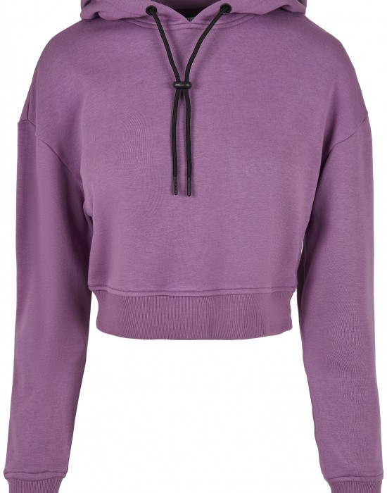 Дамски суичър в лилав цвят Urban Classics Ladies Short Terry Hoody, Жени - Lit.bg