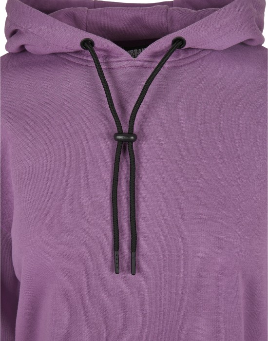 Дамски суичър в лилав цвят Urban Classics Ladies Short Terry Hoody, Жени - Lit.bg