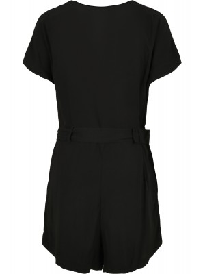 Дамски гащеризон Urban Classics Ladies Short Viscose Belt Jumpsuit 