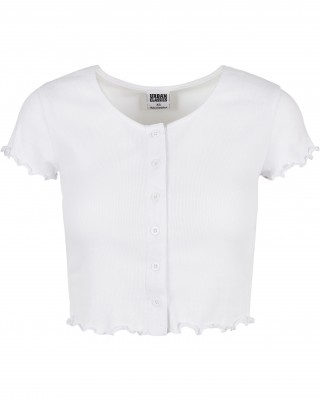 Дамска къса тениска в бял цвят Urban Classics 