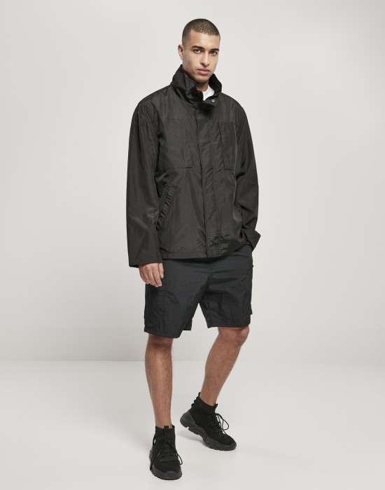 Мъжка ветровка в черен цвят Urban Classics Double Pocket Nylon Crepe Jacket, Мъже - Lit.bg