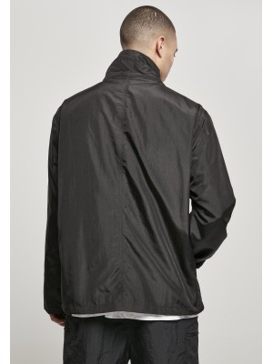 Мъжка ветровка в черен цвят Urban Classics Double Pocket Nylon Crepe Jacket 