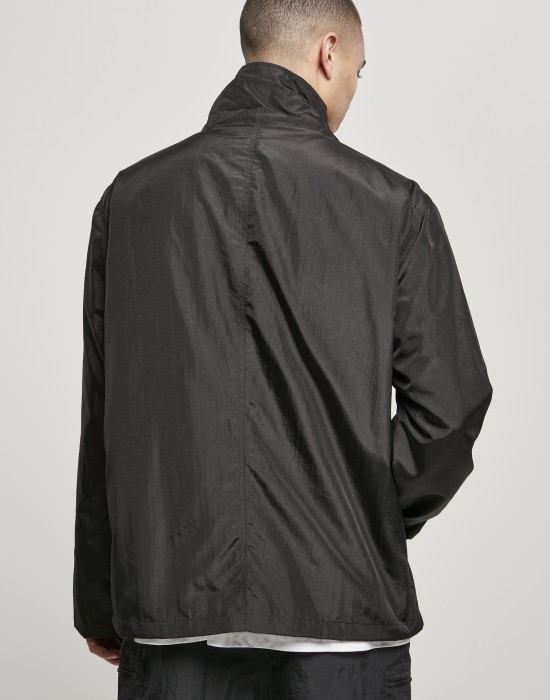 Мъжка ветровка в черен цвят Urban Classics Double Pocket Nylon Crepe Jacket, Мъже - Lit.bg