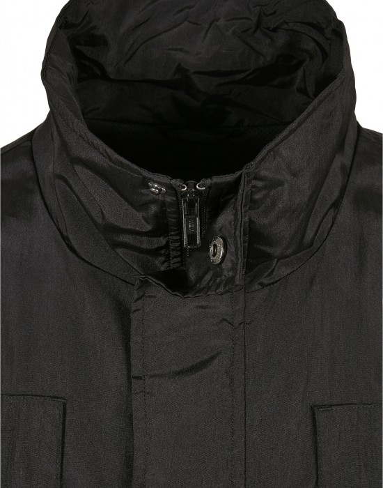 Мъжка ветровка в черен цвят Urban Classics Double Pocket Nylon Crepe Jacket, Мъже - Lit.bg