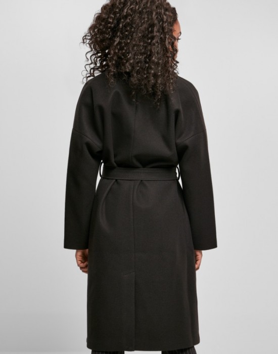 Дамско палто в черен цвят Urban Classics Ladies Oversized Classic Coat, Жени - Lit.bg