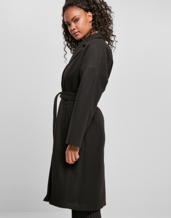 Дамско палто в черен цвят Urban Classics Ladies Oversized Classic Coat, Жени - Lit.bg