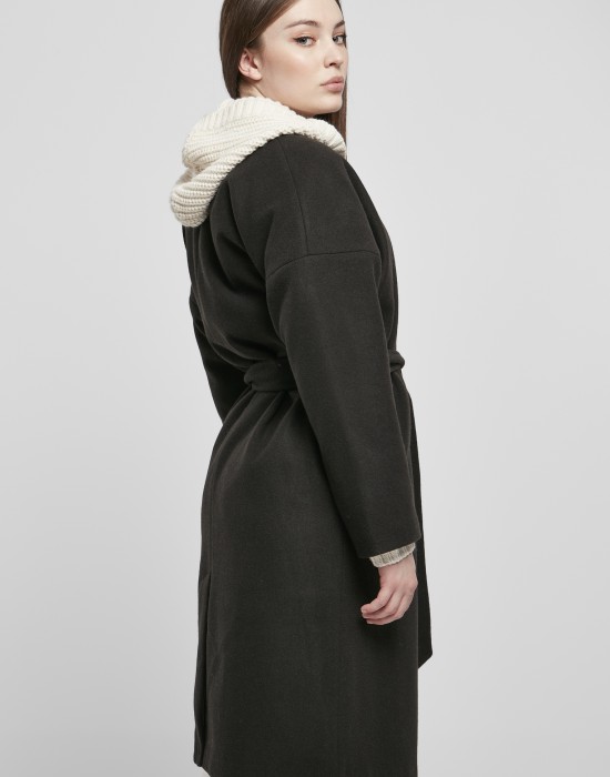 Дамско палто в черен цвят Urban Classics Ladies Oversized Classic Coat, Жени - Lit.bg