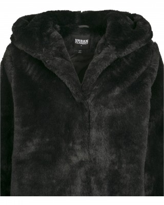 Детско пухено палто в черен цвят Urban Classics