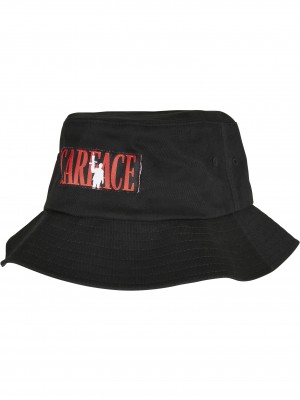 Шапка идиотка в черен цвят Merchcode Scarface Logo 