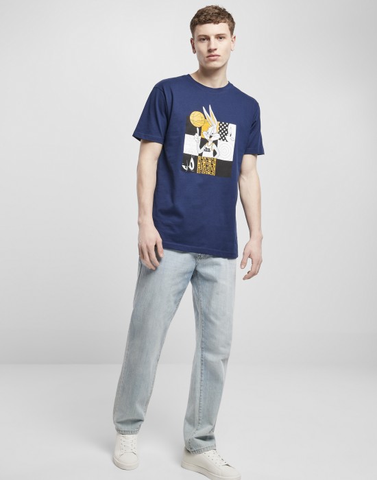Мъжка тениска в син цвят Mister Tee Space Jam Bugs Bunny Basketball, Тениски - Lit.bg Мъжка тениска в син цвят Mister Tee Space Jam Bugs Bunny Basketball, Мъже - Lit.bg