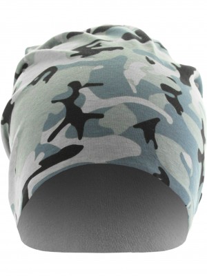 Бийни шапка с две лица в сив камуфлаж MSTRDS Printed Jersey Beanie 
