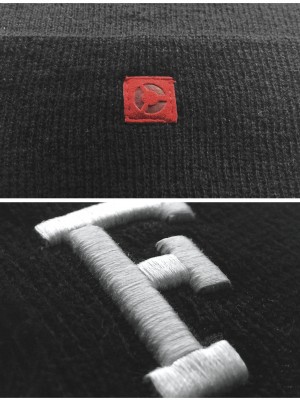 Бийни шапка в черен цвят MSTRDS Letter Cuff Knit Beanie F