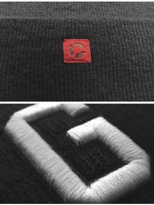 Бийни шапка в черен цвят MSTRDS Letter Cuff Knit Beanie G 