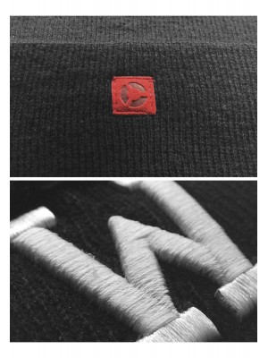 Бийни шапка в черен цвят MSTRDS Letter Cuff Knit Beanie W 