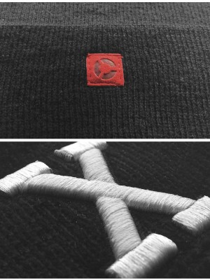 Бийни шапка в черен цвят MSTRDS Letter Cuff Knit Beanie X 