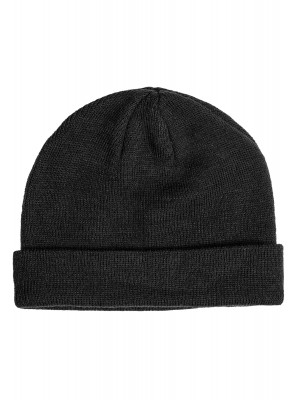 Бийни шапка в черен цвят MSTRDS Short Cuff Knit Beanie 