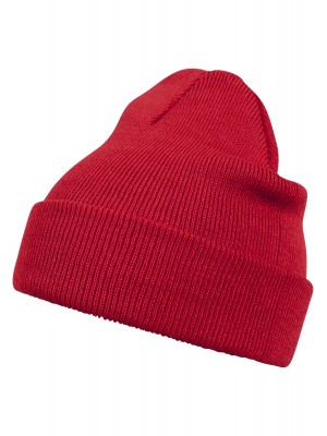 Бийни шапка в червен цвят MSTRDS Beanie Basic Flap red 