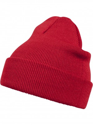 Бийни шапка в червен цвят MSTRDS Beanie Basic Flap red 
