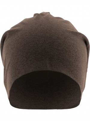 Бийни шапка в кафяв цвят MSTRDS Heather Jersey Beanie