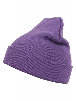 Бийни шапка в лилав цвят MSTRDS Beanie Basic Flap purple 