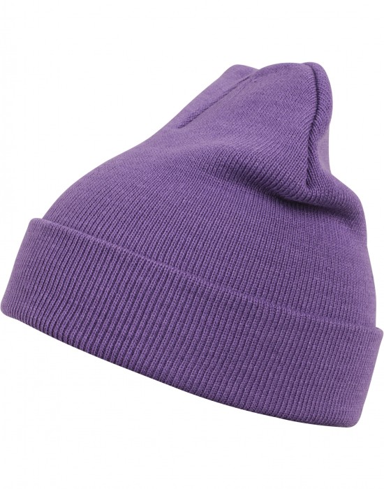 Бийни шапка в лилав цвят MSTRDS Beanie Basic Flap purple, Аксесоари - Lit.bg