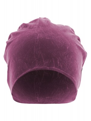 Бийни шапка в лилав цвят MSTRDS Stonewashed Jersey Beanie
