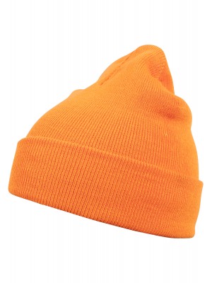 Бийни шапка в неоново оранжев цвят Beanie Basic Flap neonorange 