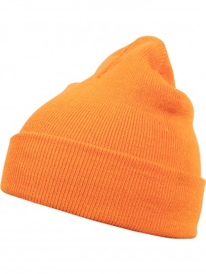 Бийни шапка в неоново оранжев цвят Beanie Basic Flap neonorange 