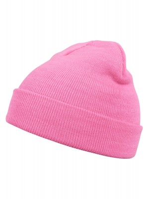 Бийни шапка в неоново розов цвят Beanie Basic Flap neonpink 