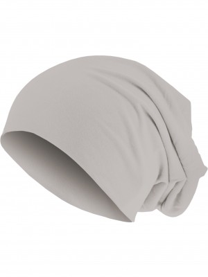 Бийни шапка в пастелно сив цвят MSTRDS Pastel Jersey Beanie stone