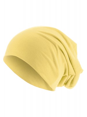 Бийни шапка в пастелно жълт цвят MSTRDS Pastel Jersey Beanie vanilla 