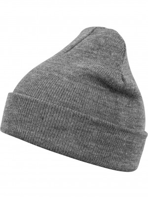 Бийни шапка в сив цвят MSTRDS Beanie Basic Flap h.grey 