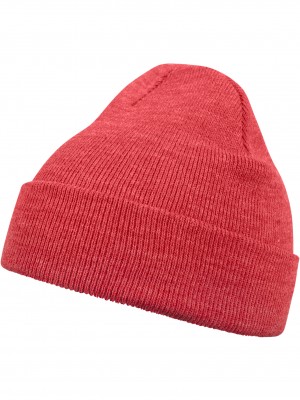 Бийни шапка в светлочервен цвят MSTRDS Beanie Basic Flap h.red 